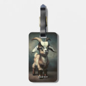 ファンタジーおもしろいベビーヤギ ラゲッジタグ (裏面縦)