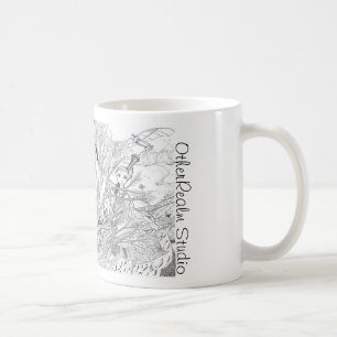 ファンタジーおよび神話のコラージュのマグ コーヒーマグカップ