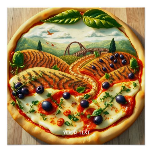 ファンタジーお洒落のイタリアン風景 ポスター (正面)