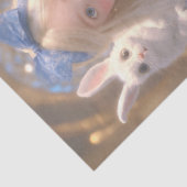 ファンタジーお洒落イースターブロンドガールパープルキャット 薄葉紙 (詳細)