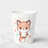 ファンタジーお洒落キツネベビーシャワー 紙コップ (正面)