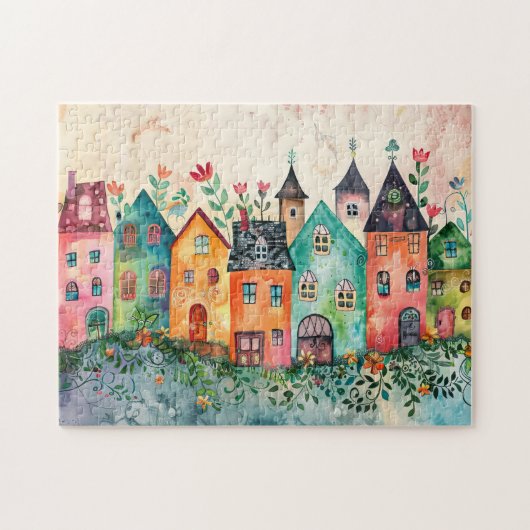 ファンタジーお洒落コテージコアハウスヴィレッジ ジグソーパズル (横)