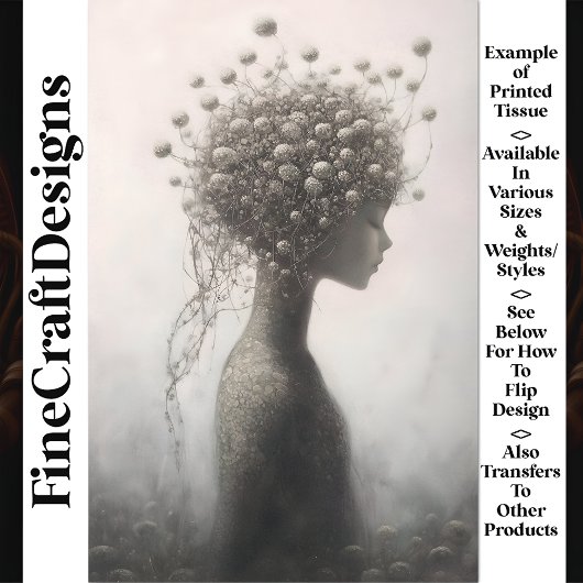 ファンタジーお洒落フローラ女の子V3デコページ 薄葉紙