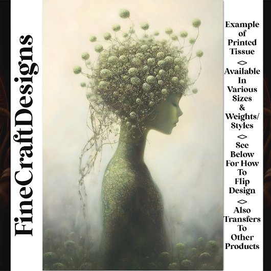 ファンタジーお洒落フローラ女の子V4デコページ 薄葉紙