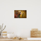 ファンタジーお洒落フローラ女性別世界 ポスター (キッチン)