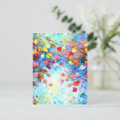 ファンタジーお洒落ブラッシュストロ葉ーズグラ ポストカード (スタンド正面)