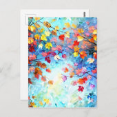 ファンタジーお洒落ブラッシュストロ葉ーズグラ ポストカード (正面/裏面)