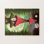 ファンタジーお洒落マッシュルームハウスムーンパズル ジグソーパズル (横)