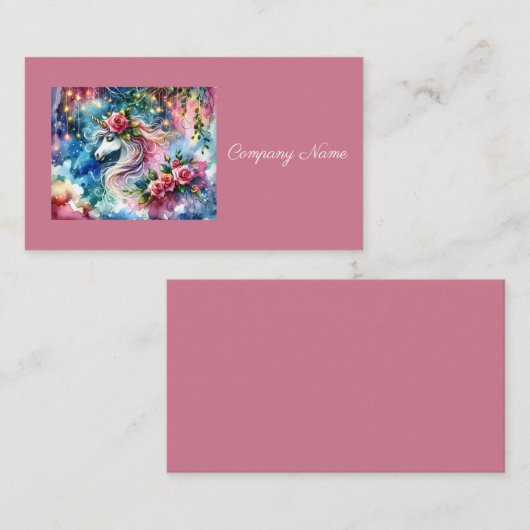 ファンタジーお洒落ユニコーン 名刺 (正面/裏面)