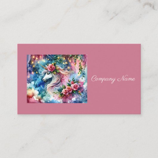 ファンタジーお洒落ユニコーン 名刺 (正面)