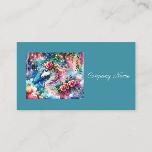ファンタジーお洒落ユニコーン 名刺 (正面)