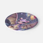 ファンタジーかわいいかわいいベビードラゴン ペーパープレート (アングル)