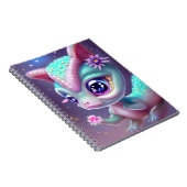 ファンタジーかわいいかわいい愛らしいベビー恐竜 ノートブック (右側)