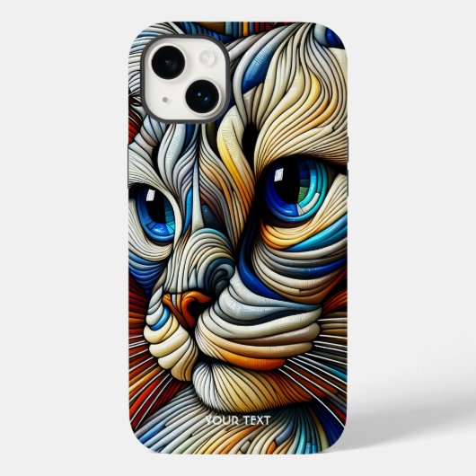 ファンタジーかわいいアールデコ猫 Case-Mate iPhoneケース (裏面)