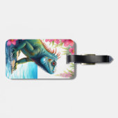 ファンタジーかわいいイグアナ花海 ラゲッジタグ (裏面横)