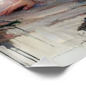 ファンタジーかわいいインパストガールサンライズ ポスター (コーナー)