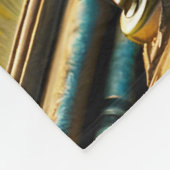 ファンタジーかわいいウォンバットパイロット水中 フリースブランケット (角)