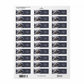 ファンタジーかわいいウルフファミリー冬 ラベル (フルシート)