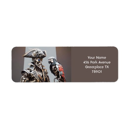 ファンタジーかわいいオウムのサイボーリング ラベル (正面)