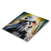 ファンタジーかわいいオールドパンダウィザード タイル (側面)