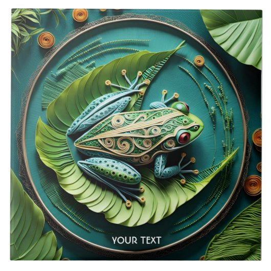 ファンタジーかわいいカエル離れのフリーガ タイル (正面)