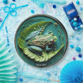 ファンタジーかわいいカエル離れのフリーガ ペーパープレート (パーティー)