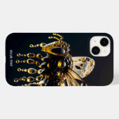 ファンタジーかわいいガラスイエローブラックビー Case-Mate iPhoneケース (裏面 (横))