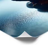 ファンタジーかわいいガラスフクロウ桜 ポスター (コーナー)