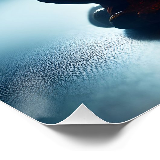 ファンタジーかわいいガラスフクロウ桜 ポスター (コーナー)