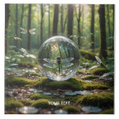 ファンタジーかわいいガラス球トンボ タイル (正面)