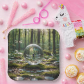 ファンタジーかわいいガラス球トンボ ペーパープレート (パーティー)