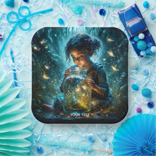 ファンタジーかわいいガールジャールホタル ペーパープレート (パーティー)