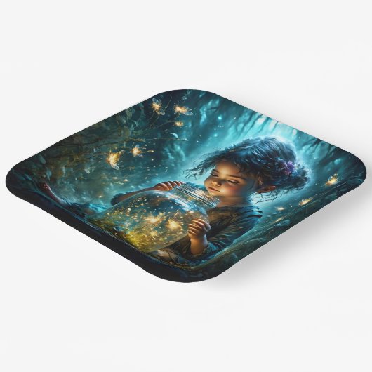 ファンタジーかわいいガールジャールホタル ペーパープレート (傾斜あり)