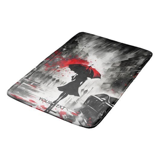 ファンタジーかわいいガールレインアンブレラ バスマット (アングル)