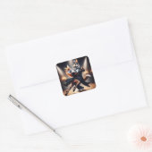 ファンタジーかわいいキツネラビットタンゴ スクエアシール (封筒)