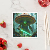 ファンタジーかわいいキノコのサバーフォレスト スタンダードカクテルナプキン (インサイチュ)