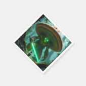 ファンタジーかわいいキノコのサバーフォレスト スタンダードカクテルナプキン (角)