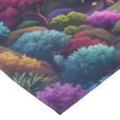 ファンタジーかわいいキノコの虹の空 テーブルクロス (アングル)