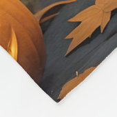 ファンタジーかわいいキャットパンプキンハロウィーン フリースブランケット (角)