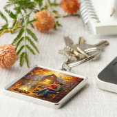 ファンタジーかわいいキャンプファイアデイトカントリー キーホルダー (側面)