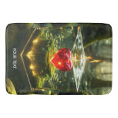 ファンタジーかわいいキューブハート林 バスマット (正面)