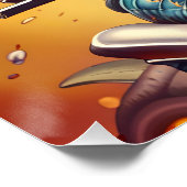 ファンタジーかわいいキリン乗り自転車 ポスター (コーナー)