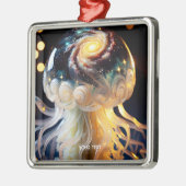 ファンタジーかわいいクラゲ宇宙スター メタルオーナメント (左)