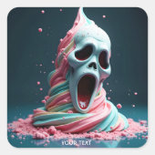 ファンタジーかわいいクリームアイサプライズ スクエアシール (正面)