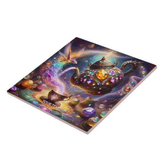 ファンタジーかわいいグラス茶釜 タイル (側面)