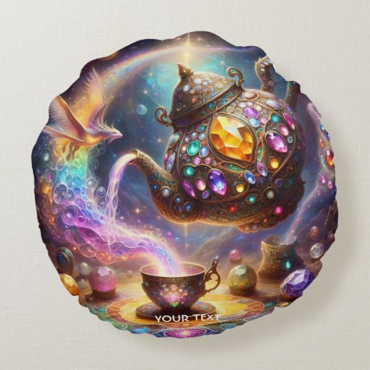 ファンタジーかわいいグラス茶釜 ラウンドクッション (裏面)