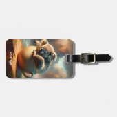 ファンタジーかわいいコアラ茶カップ ラゲッジタグ (正面横)