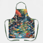 ファンタジーかわいいコイ魚池 エプロン (正面)