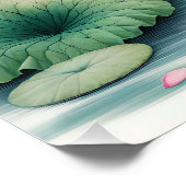 ファンタジーかわいいコウノトリ花レイク ポスター (コーナー)