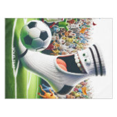 ファンタジーかわいいサッカーボール靴下 テーブルクロス (正面(横))